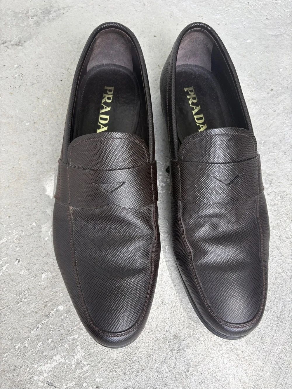 Prada Saffiano leather loafers